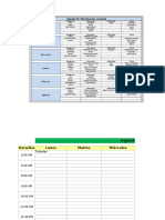 Planilla de Excel para El Control de Alimentacion Semanal