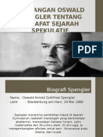 Pandangan Oswald Spengler Tentang Filsafat Sejarah Spekulatif