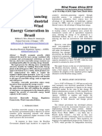 Policies, Financing Issues and Industrial Trends To Wind Energy Generation in Brazil