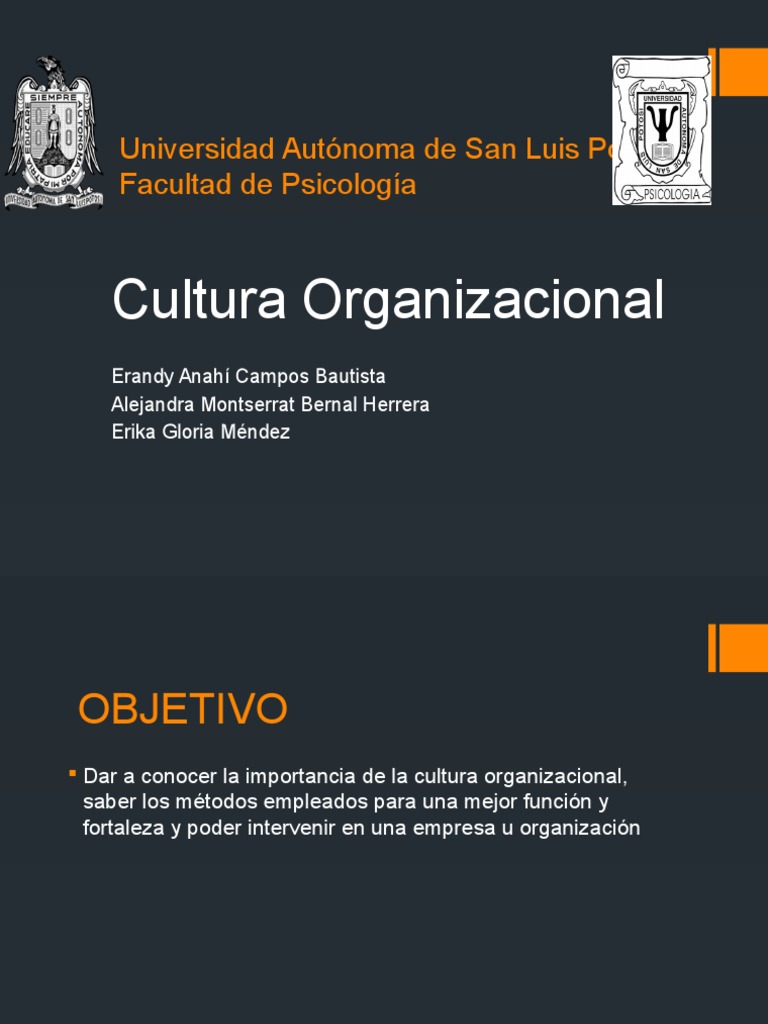 Importancia de la Cultura Organizacional | PDF | Cultura organizacional ...