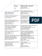 College List in Format