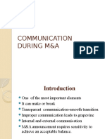 Communication During M&a