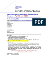 Registration - Pendaftaran: Plaxis and Geo5