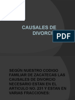 Causales de Divorcio