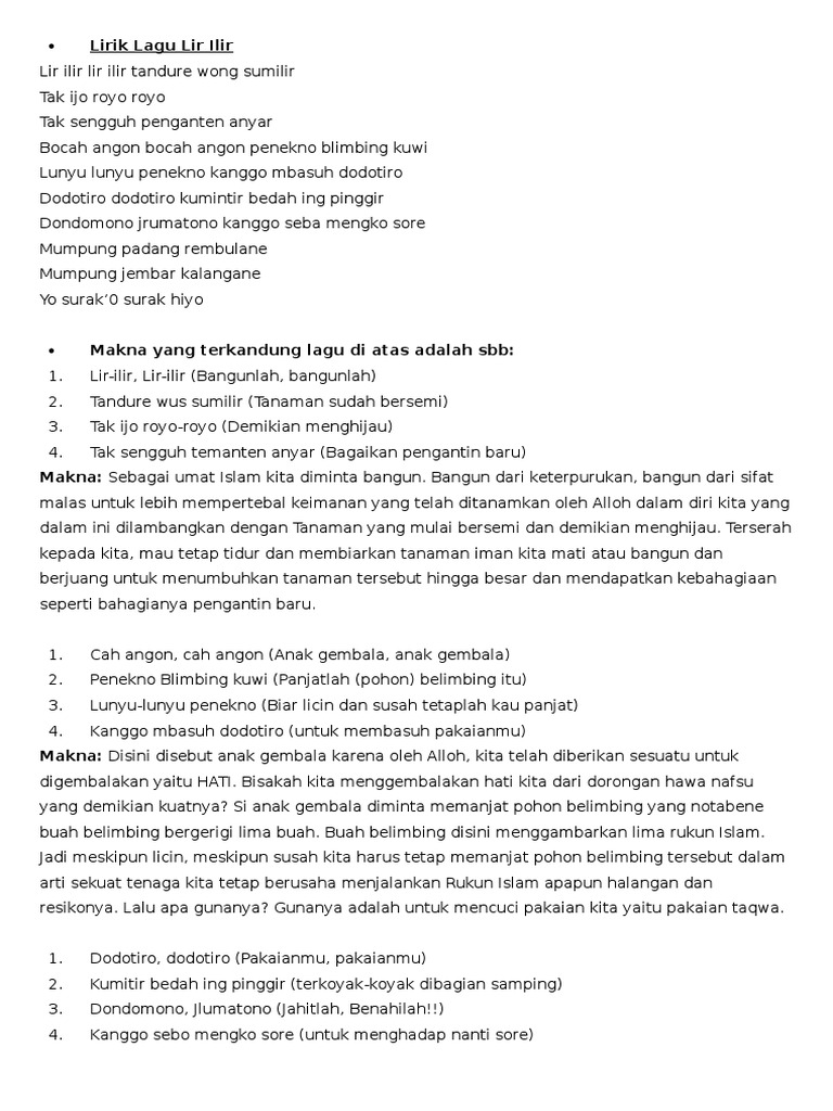 Syair Lir Ilir - Apa Bagaimana