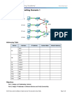 8.1.4.7 Packet Tracer - Subnetting Scenario 1 PDF