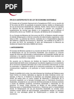 Informe Comision Nacional cia Anteproyecto Ley Economia Sostenible