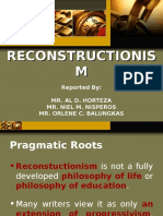 A Report On Reconstructionism