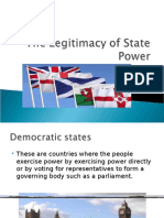 the legitimacy of state power  1 