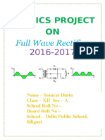 Physics Project On Full Wave Rectifier Class 12 CBSE