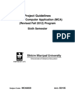 MCA Project Guidelines