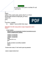 ORA-06553: PLS-306: Wrong Number or Types of Arguments in Call To 'FUNC1'