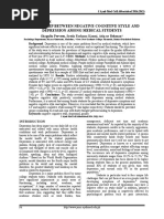 RELATIONSHIP BETWEEN NEGATIVE COGNITIVE STYLE AND DEPRESSION AMONG MEDICAL STUDENTS