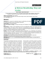 The Relationship Between Breastfeeding, Sleep and Postpartum Depression