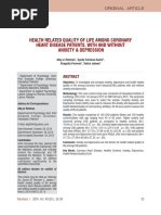 HEALTH RELATED QUALITY OF LIFE AMONG CORONARY HEART DISEASE PATIENTS, WITH AND WITHOUT ANXIETY & DEPRESSION