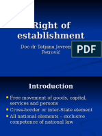 EU Company Law-Right of Establishment
