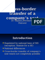 EU Company Law-Transfer of Company's Seat
