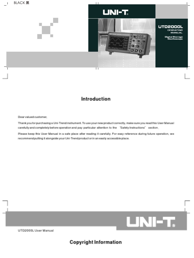 UTD2000L - Engl - Manual UNI-T V1.0 UTD2052CEL UTD2102CEL PDF | PDF ...