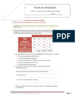 Ficha de Trabalho TEMA 1 - Da Célula Á Biodiversidade I