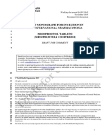 Draft Monograph For Inclusion In: The International Pharmacopoeia