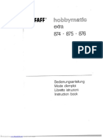 Hobbymatic 875 PFAFF Book