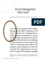 Should Cost Management: Why? How?: Under Secretary of Defense (AT&L) Ashton B. Carter, Ph.D. John Mueller