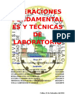 4º Informe de Lab. de Química - Operaciones Fundamentales y Técnicas de Laboratorio