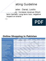 Marketing Guideline: - Affiliation Sales: Daraz, Lootlo