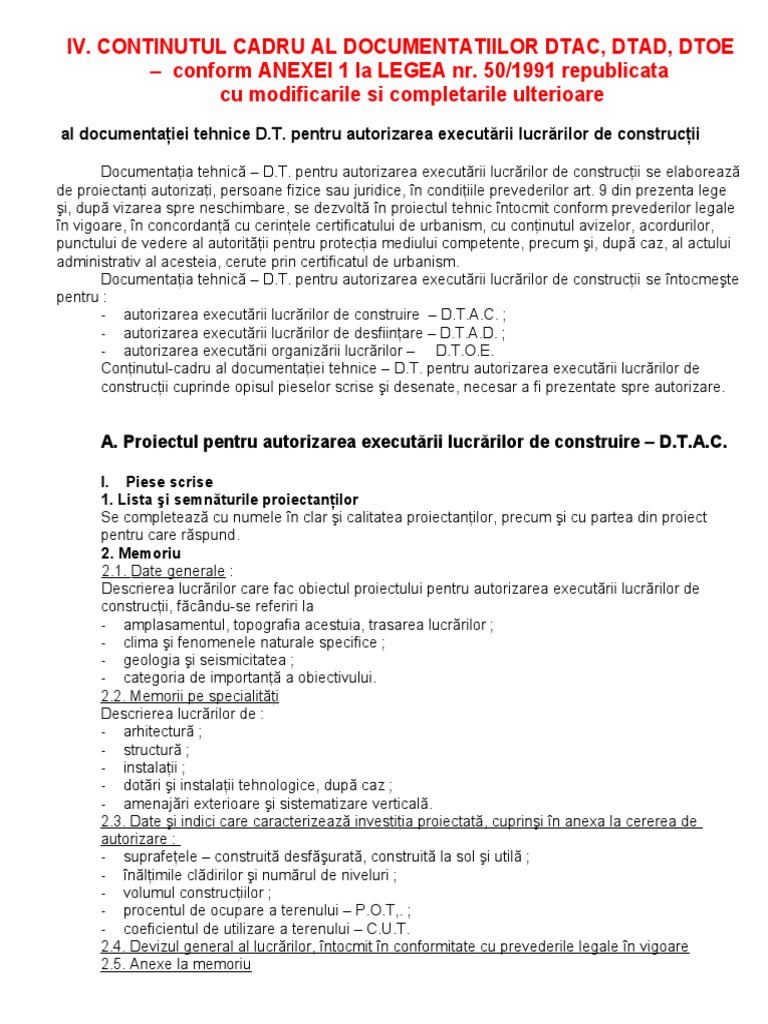 Iv Continut Dtac Dtad Dtoe PDF | PDF