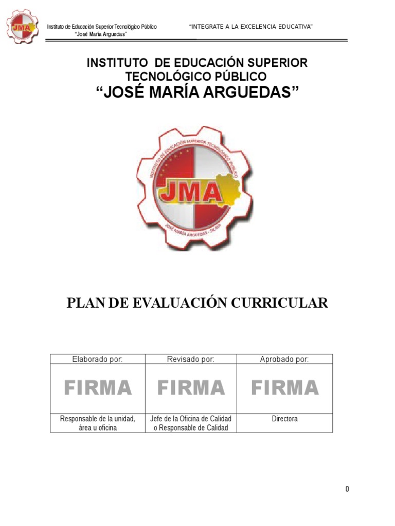 Plan Evaluacion Curricular | PDF | Evaluación | Plan de estudios