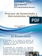 Proceso de Esmerilado y Herramientas de Corte