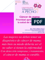 Cáncer de Mama: Prioridad Apremiante para La Salud de Las Mujeres