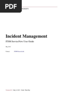 Incident Management: Itsm Servicenow User Guide