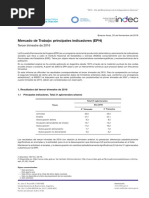 INDEC - Desempleo Tercer Trimestre