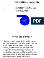 Pump Technology (MENG 570) Spring 2014