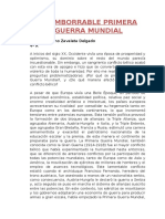 La Imborrable Primera Guerra Mundial: AUTOR: Bruno Zavaleta Delgado