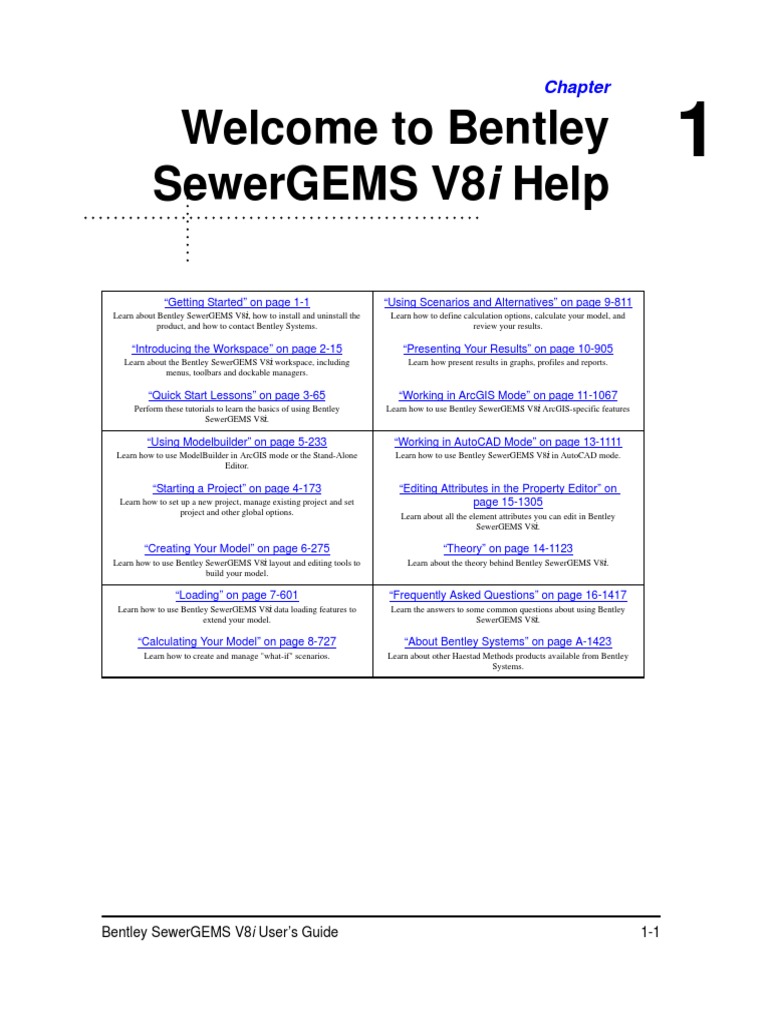 Sewergems V8i User S Guide Pdf Arc Gis Storm Drain