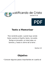 Testificando de Cristo