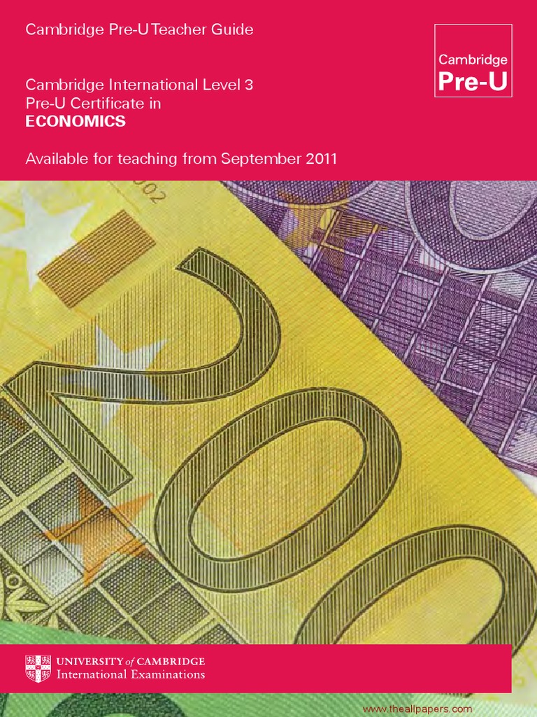 9772 Economics Teacher Guide | PDF | Demand | Price Elasticity Of Demand