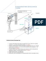 Especificaciones Necesaria para Instalacion de Camapana de Humos