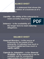 BALANCE SHEETClassification of Assets PDF