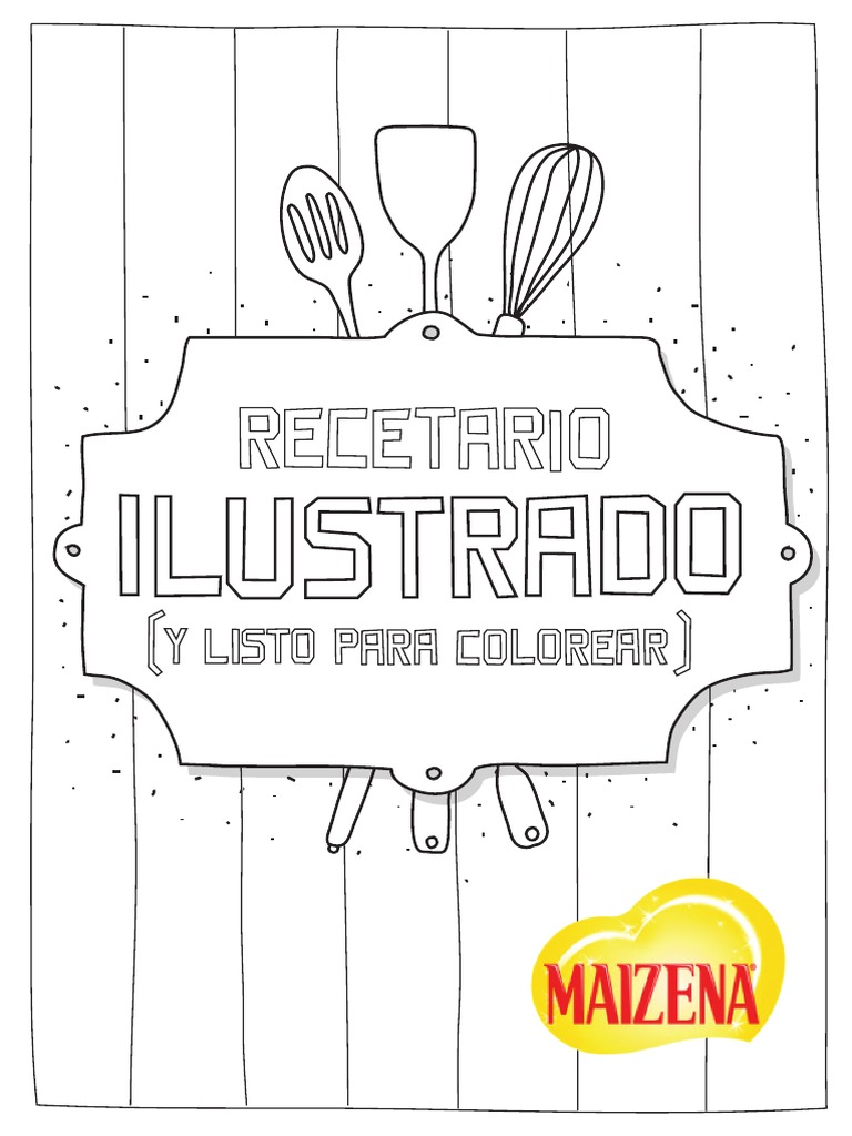 Maizena - Recetario Ilustrado y para Colorear | PDF | Queso Mozzarella |  Postres, image size:768x1024