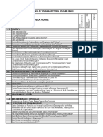 Check List Auditoria OHSAS 18.001