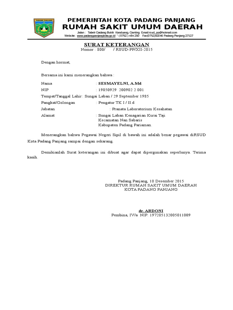 Surat Keterangan