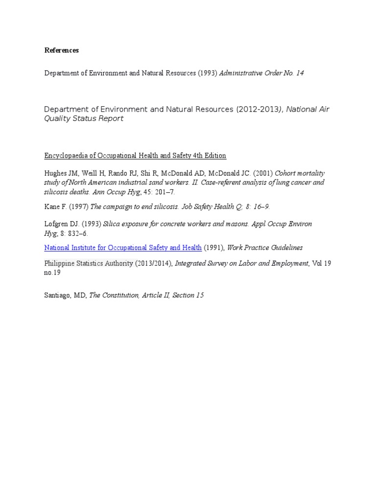 Department of Environment and Natural Resources: References | PDF