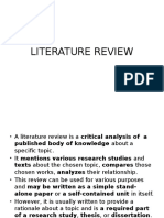 Sample Literature Review