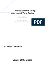 Itsx: Policy Analysis Using Interrupted Time Series: Week 1 Slides Michael Law, PH.D