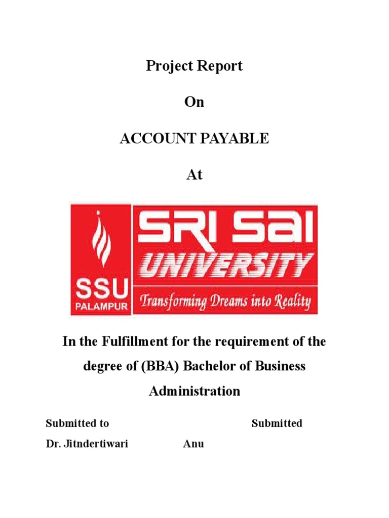 Project Report On Account Payable at | PDF | Accounts Payable ...