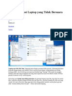 Tips Mengatasi Laptop Yang Tidak Bersuara