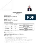 Curriculum Vitae: Ubaid Zia